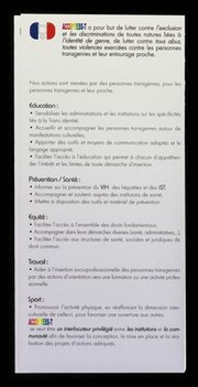 ACCEPTESS-T : Actions Concrètes Conciliant education, Prévention, Travail, Equité, Santé, Sport pour les Transgenres : beatus qui prodest quibus potest : heureux qui vient se rendre utile à ceux qu'il peut aider / ACCEPTESS-T.