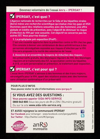 Moi, je suis IPERGAY. Et vous? : pour le savoir, rendez-vous sur le site www.ipergay.fr / IPERGAY, un essai ANRS.