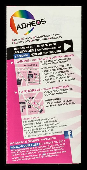Être & agir : Lesbienne, Gay, Bi, Trans : Saintes, La Rochelle : ADHEOS.org. / ADHEOS, Aide & Défense Homosexuelle pour l'Égalité des Orientations Sexuelles, association LGBT militante & friendly.
