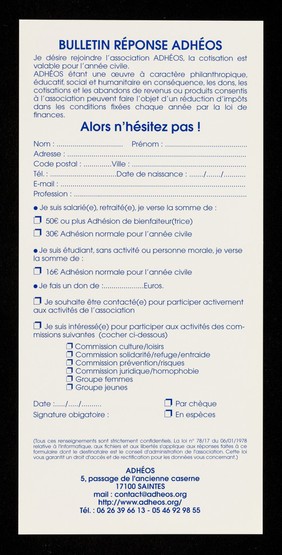 Les rendez-vous mensuels d'ADHEOS / ADHEOS.