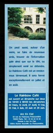Bienvenue au Rainbow Café : un service de Pin'Aides, le groupe de prévention gaie de AIDES Ile-de-France / AIDES Ile-de-France.