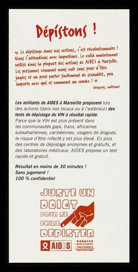 Un monde sans sida est possible! : Envie d'agir avec nous? Urgent / AIDES.