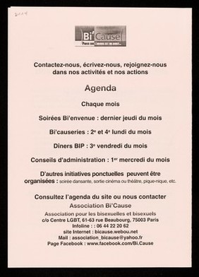 Association pour les bisexuelles et bisexuels / Bi'Cause, parce que l'amour est un droit...