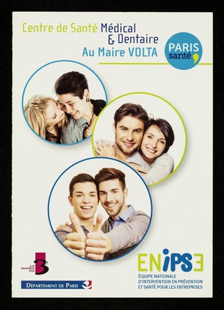 Centre de Santé Médical & Dentaire au Maire Volta : Paris Santé / Centre Médical de la Ville de Paris, La Mairie du 3e, Département de Paris, ENIPSE, Équipe Nationale d'Intervention en Prévention et Santé pour les Entreprises.
