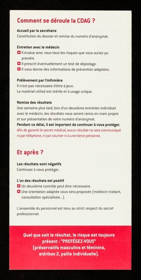Consultations de dépistage anonyme et gratuit : hépatites B et C, Sida, syphilis : où en êtes-vous? / Conseil général de l'Essonne.
