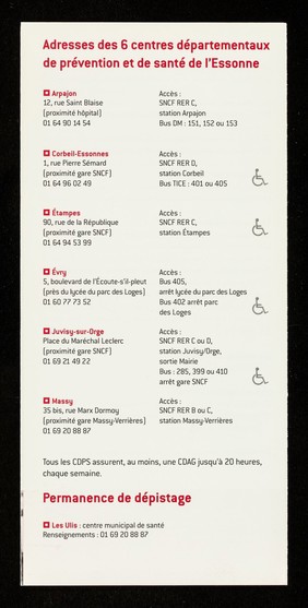 Consultations de dépistage anonyme et gratuit : hépatites B et C, Sida, syphilis : où en êtes-vous? / Conseil général de l'Essonne.