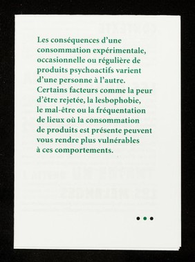 Drogues : si L consomme / Crips Île-de-France.