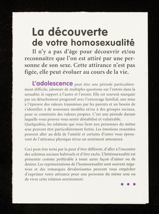 Orientation sexuelle / coming out : be gay : bien être / Crips Île-de-France.