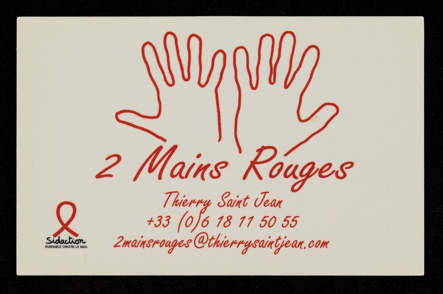 2 mains rouges / Thierry Saint Jean ; Sidaction.