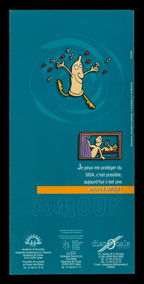 SIDA : Syndrome d'Immuno Déficience Acquise ... les médicaments soulageant et prolongent la vie ... / Académie de Versailles, Inspection Académique de l'Essonne, Promotion de la Santé en Faveur des Élèves, Ministère des Affaires Sociales, du Travail et de la Solidarité, Ministère de la Santé, de la Famille et des Personnes Handicappés, Diagonale Île de France.