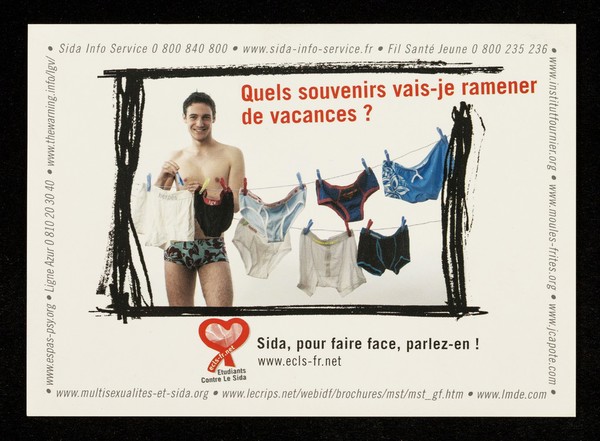 Quels souvenirs vais-je ramener de vacance? : Sida, pour fair face, parlez-en! / Étudiants Contre le Sida.