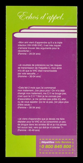 Ne restez pas sans réponses / Hépatites Info Service.