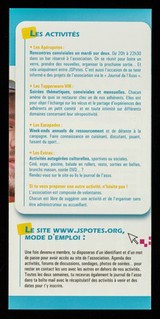 www.jspotes.org : JSP Jeunes Séropotes Paris : association de convivialité pour jeunes séropositifs LGBT résidents dans la région Île de France.