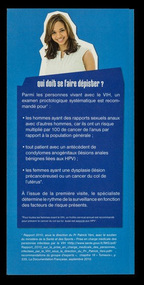 Cancer et VIH : Prévenir le cancer de l'anus / Institut National du Cancer.