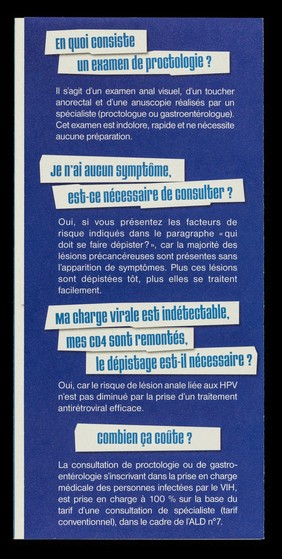 Cancer et VIH : Prévenir le cancer de l'anus / Institut National du Cancer.