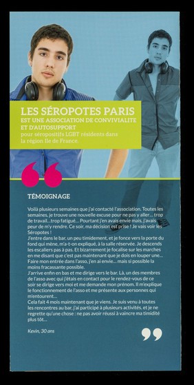 Séropotes Paris : association LGBT de convivalité entre séropositifs.