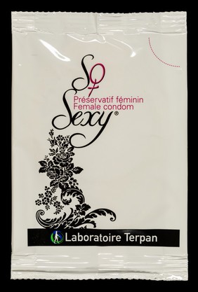 So sexy : préservatif féminin, female condom / Laboratoire Terpan.