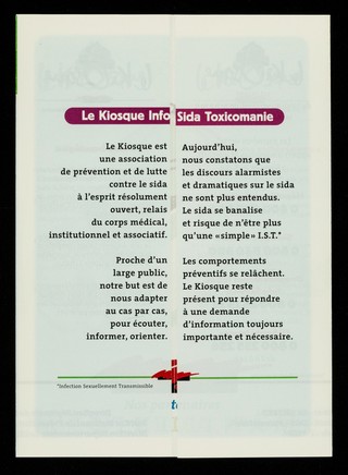 Accueil, information, documentation, orientation : 36 rue Geoffroy l'Asnier 75004 Paris. ... / Le Kiosque Information Sida Toxicomanie.