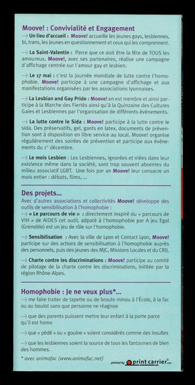 Moove! : Association Lyonnaise des jeunes gays, lesbiennes & de ceux qui les comprennent.