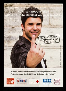 Voici ton nouveau allié pour te faire dépister en 30 minutes! / AIDES, Croix-rouge Française, SNEG, Mairie Quatre Paris.