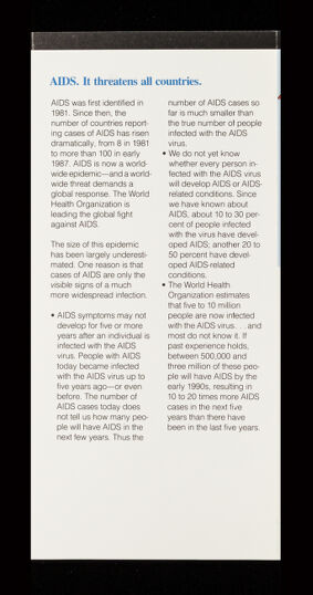 AIDS : a worldwide effort will stop it / World Health Organization Special Programme on AIDS.