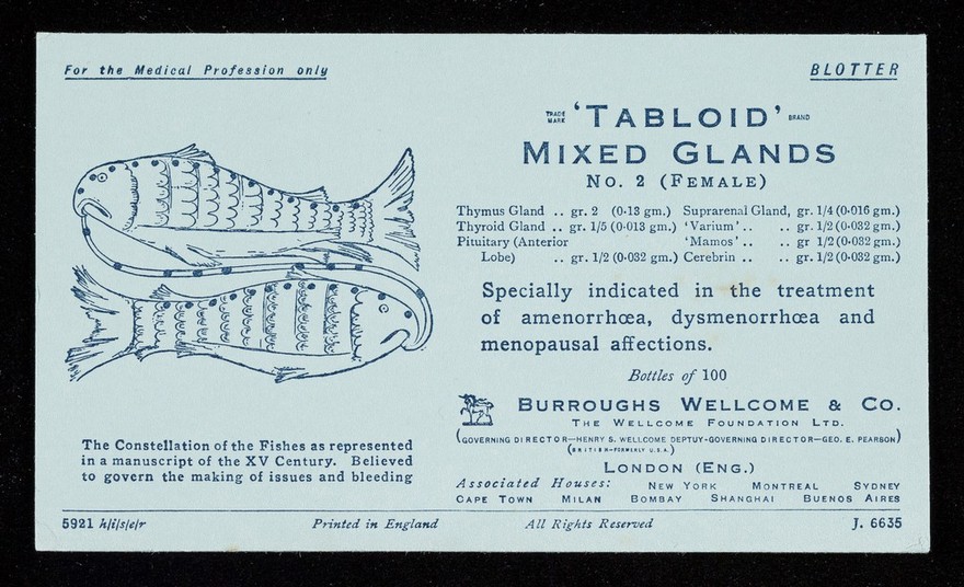 'Tabloid' Mixed Glands : No. 2 (female).