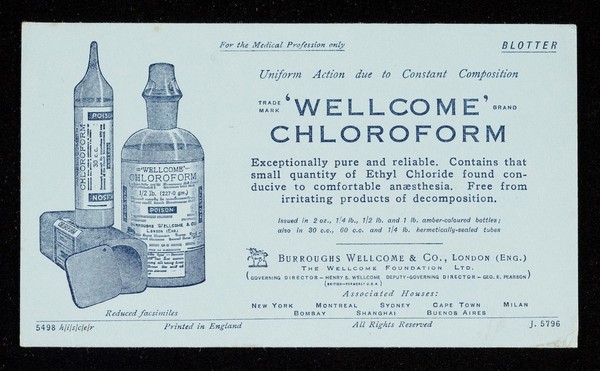 'Wellcome' Chloroform.