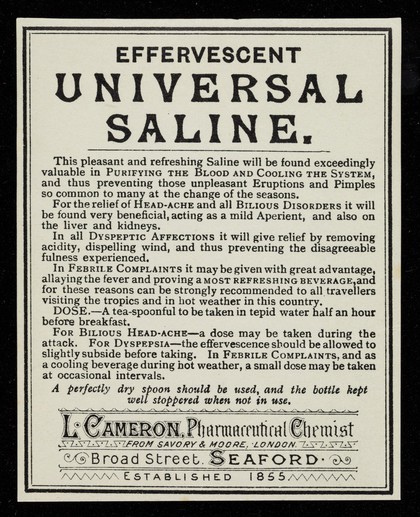 Effervescent Universal Saline.