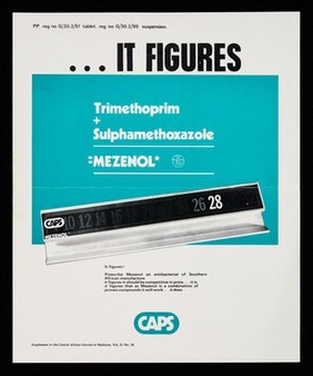 ...it figures : trimethoprim + sulphamethoxazole = Mezenol.