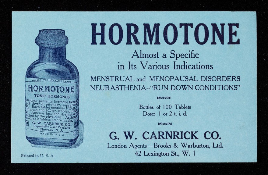 Hormotone : almost a specific in its various indications.