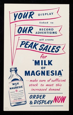 Welcome to spring and an all-time high demand for 'Milk of Magnesia' : the idea antacid-laxative.