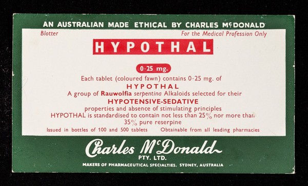 An Australian made ethical by Charles McDonald : Hypothal.