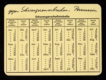 Gegen Emesis und Hyperemesis gravidarum : Peremesin.