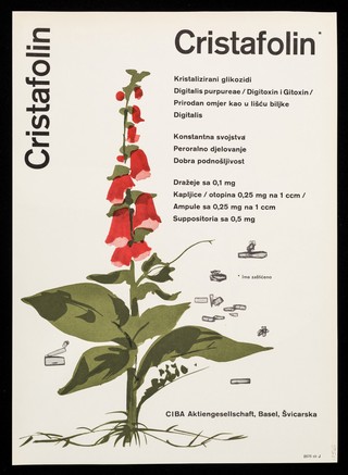 Cristafolin : kristalizirani glikozidi, digitalis purpureae / digitoxin i gitoxin, prirodan omjer kao u lišću biljke, digitalis : Serpasil : prvi preparat Rauwolfije sa definiranom djelatnom tvari nastao ...