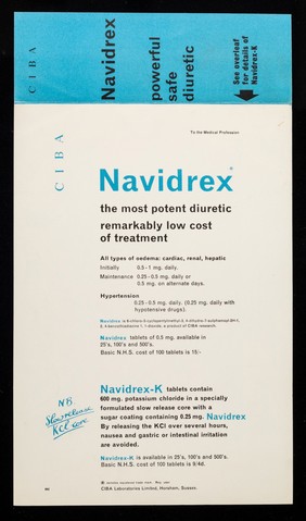 Navidrex : powerful safe diuretic : The Ark Royal.