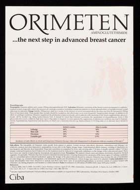 Consider the next step......in advanced breast cancer : Orimeten...the next step in advanced breast cancer.