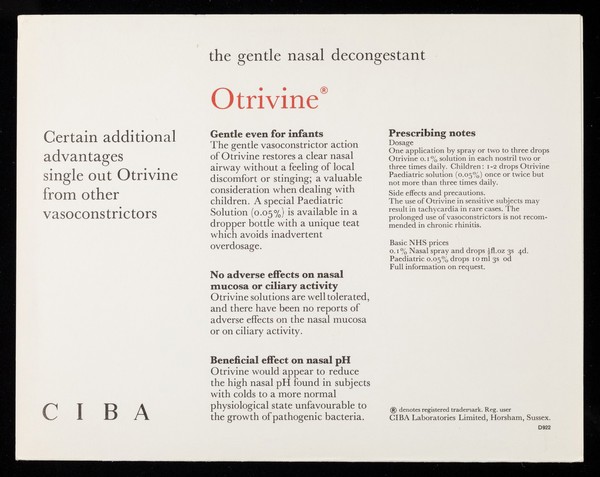 For the longest-lasting gentlest relief of all Otrivine the leading nasal decongestant : the longest sausage ever made ...