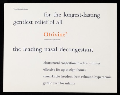 For the longest-lasting gentlest relief of all Otrivine the leading nasal decongestant : the longest war in history ...