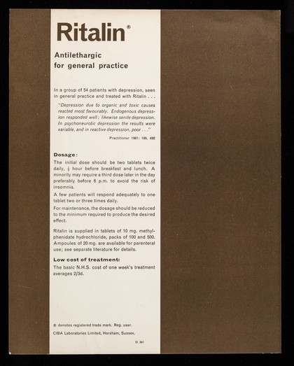 How many times a day do you hear these words? 'Doctor, I always feel so tired'... : such patients respond to Ritalin : the well tried well tolerated antilethargic.
