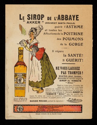 Conseils aux mères de famille : le Sirop de l'Abbaye "Akker" (couvent Santa Paulo).
