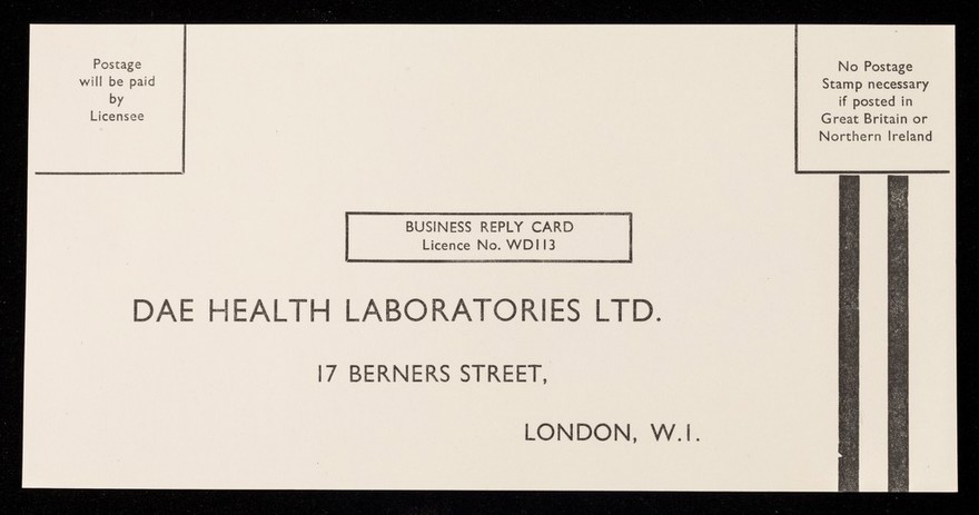 Order card.