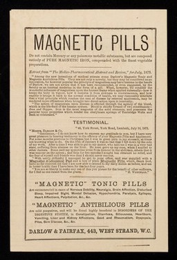 Darlow & Co.'s patent flexible magnetine appliances.