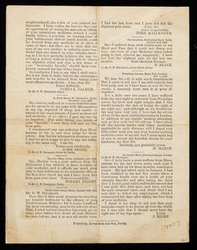 Davenport's specific for gout, rheumatic gout and rheumatism.