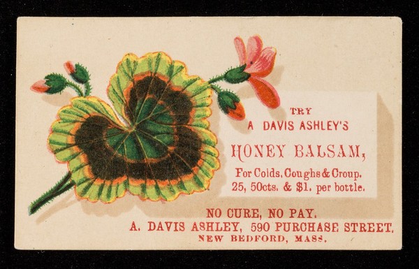 Try A. Davis Ashley's Honey Balsam, for colds, coughs & croup.