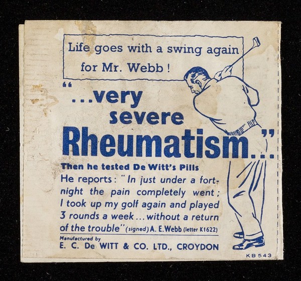 De Witt's Kidney & Bladder Pills : diuretic stimulant - urinary antiseptic.