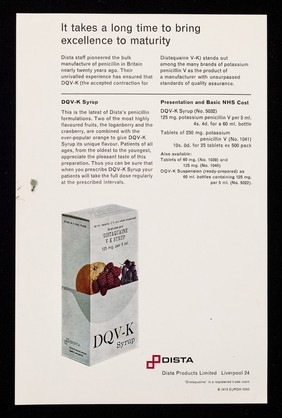 Among the many different presentations of penicillin V one name stands out : DQV-K : the quality oral penicillin.