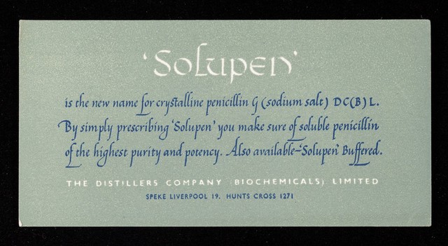 'Solupen' : is the new name for crystalline penicillin G (sodium salt) DC(B)L.