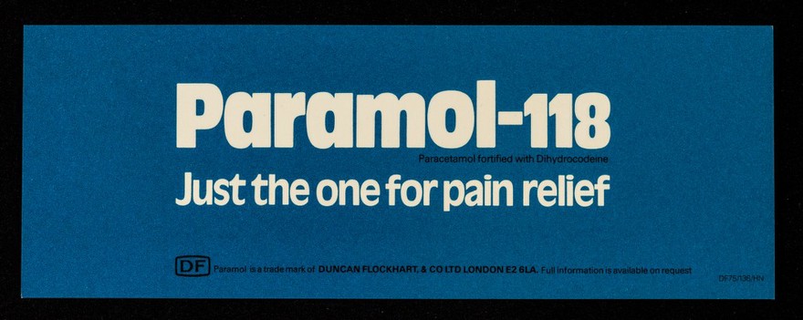 Write off pain with Paramol-118.