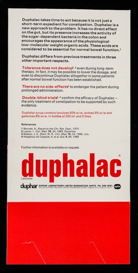 Duphalac : revolutionises the management of constipation.