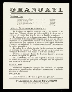 Granoxyl : thérapeutique reconstituante et reminéralisante.